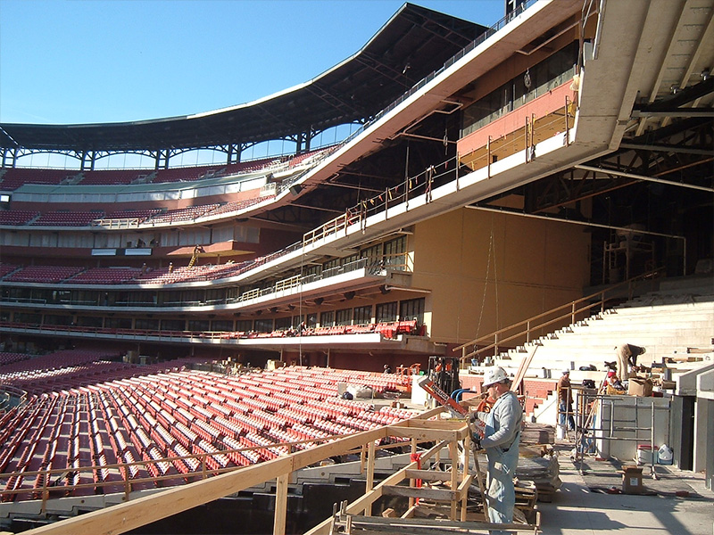 installers-perform-carpentry-services-at-stadium