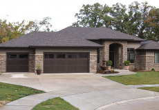 contemporary-garage-doors-stained-in-walnut