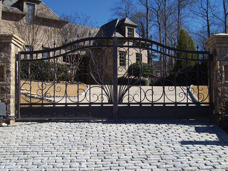decorative-residential-gate-secures-a-propertys-perimeter