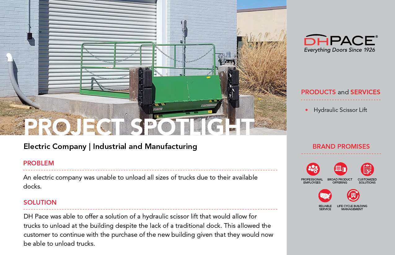 Project Spotlight on Industrial_Electric Company Scissor Lift