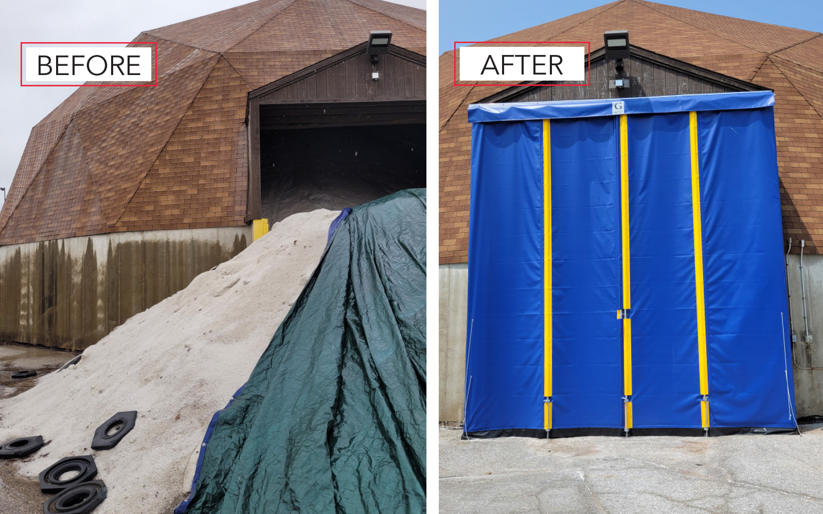 Custom Door Protects Salt Dome DH Pace Company